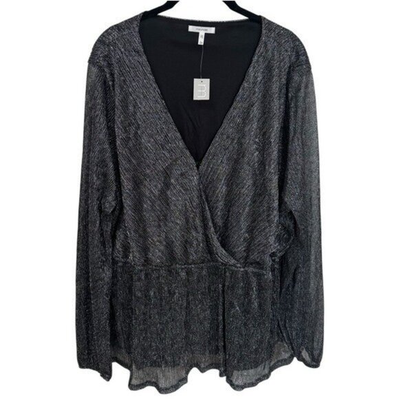 NEW Maurice’s Shimmer Wrap Peplum Blouse New Year's Special Occasion Event 2X - Picture 4 of 12